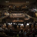 Berliner Philharmoniker bei der Aufführung von Boulez' Rituel. © Stephan Rabold